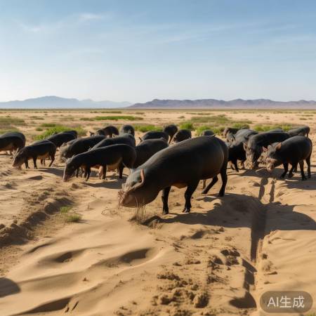 逸帝集成灶官方24小时热线科普（沙漠奇迹：10万头黑猪助力生态蜕变，绿洲再现！）